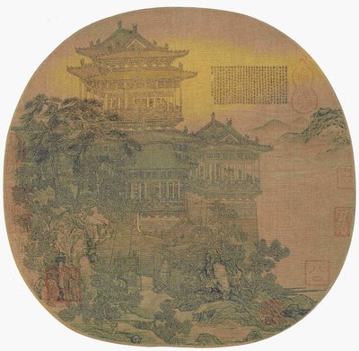 De Yueyang Lookout door Li Sheng (fl. 908-925) door Li Sheng