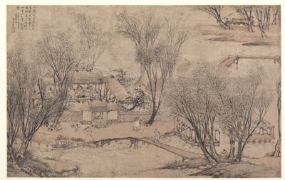 Nieuwjaarsdag in een Dorp bij Stone Lake, 1609 door Li Shida