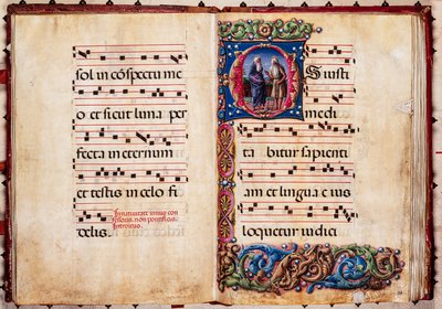 Piccolomini-bibliotheek: koorboek, cod. 17.2, ff. 30v-31r met 