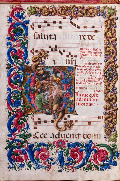 Piccolomini Bibliotheek: koorboek, cod. 19.4, ff. 9v met 