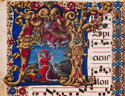 Piccolomini Bibliotheek: koorboek, cod. 1.A, ff.4v met 