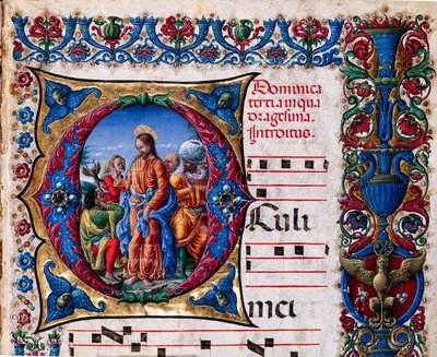 Piccolomini Bibliotheek: koorboek, cod. 21.6, ff. 2r met 
