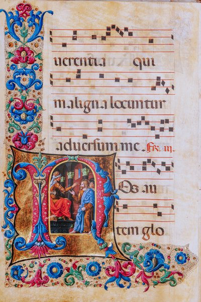 Piccolomini Bibliotheek: koorboek, cod. 22.7, ff. 22v met 