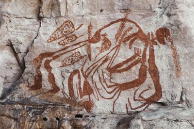 Aboriginal mythologie, Burrunggui, Arnhem Land (rots schildering) door Unbekannt Unbekannt