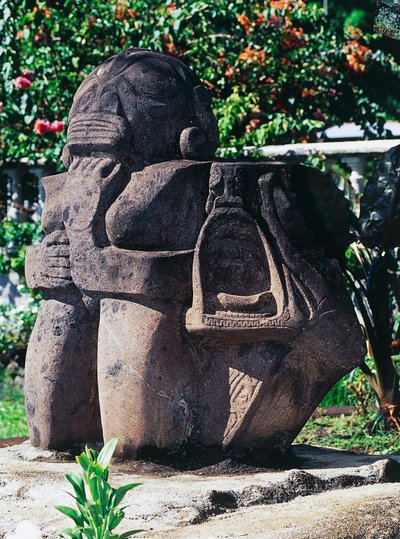 Antropomorfe Tiki-sculptuur, Papeete, Tahiti door Unbekannt Unbekannt