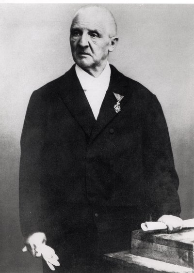 Anton Bruckner (1824-96) (zw/w foto) door Unbekannt Unbekannt
