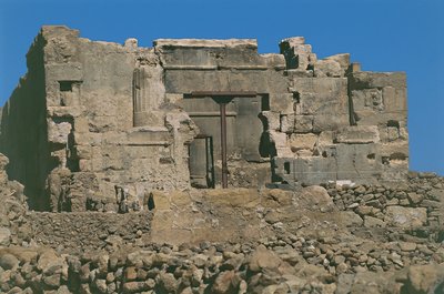 Egypte. Oud Aghurmi bij Siwa (Siwah) Oasis. Tempel van het Orakel of tempel van Amon. 26e Dynastie, 664-525 v.Chr. door Unbekannt Unbekannt