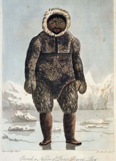 Ervick, Inuit gekleed in bont, inboorling van Prince Regents Bay door Unbekannt Unbekannt