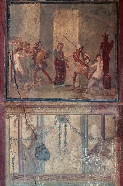 Fresco, Huis van Menander, Pompeii door Unbekannt Unbekannt