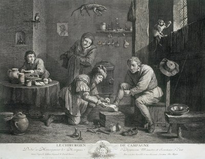 De plattelandschirurg, ca. 1747 door Unbekannt Unbekannt