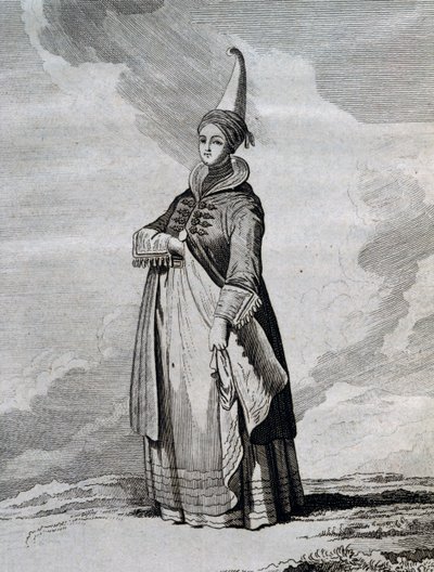 IJslandse vrouw, gravure uit Reis in de Noordzee tussen 1767 en 1768 door Yves-Joseph de Kerguelen-Tremarec (1734-1797) door Unbekannt Unbekannt