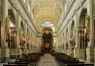 Italië, Sicilië, Palermo, kathedraal, interieur, schip door Unbekannt Unbekannt