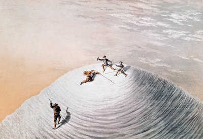 John MacGregor op de top van de Mont Blanc, illustratie uit 