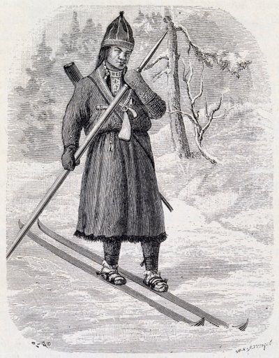 Lars Tuorda, Lapse atleet wint langlaufwedstrijd georganiseerd in 1884 door Adolf Erick Nordenskjold door Unbekannt Unbekannt