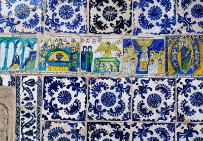 Majolica tegels decoratie (17e eeuw), Armeens Patriarchaat van Jeruzalem, Oude Stad van Jeruzalem (Unesco Werelderfgoedlijst) door Unbekannt Unbekannt