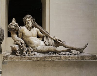 Marmeren standbeeld dat de Tiber-rivier voorstelt, Tempel van Isis en Serapis, Uit Rome door Unbekannt Unbekannt