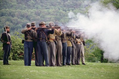 Moderne heropvoering van de Slag bij Gettysburg door Unbekannt Unbekannt