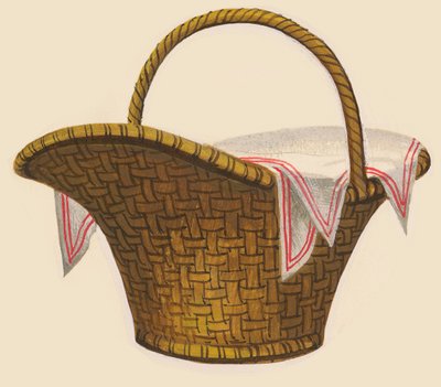 Picknickmand, tekening door Unbekannt Unbekannt