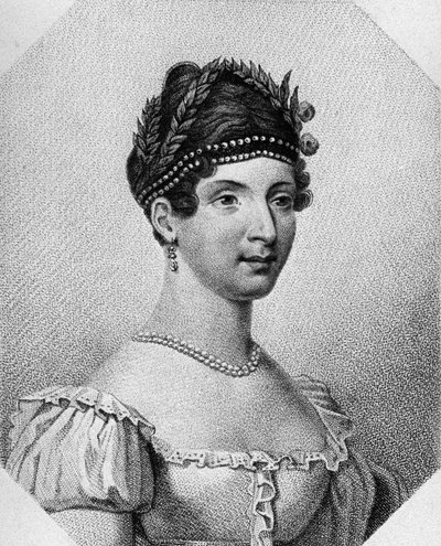 Portret van Angelica Catalani, Italiaanse sopraan, gravure door Unbekannt Unbekannt