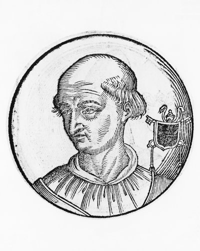 Portret van Benedictus IX (Theophylactus III van Tusculum, circa 1012-circa 1056) door Unbekannt Unbekannt