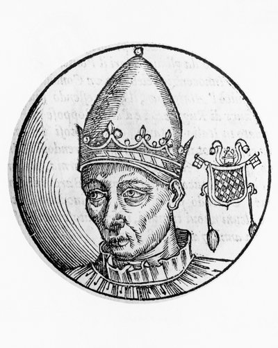 Portret van Celestinus II (Guido Guelfuccio de Castello, overleden 1144) door Unbekannt Unbekannt