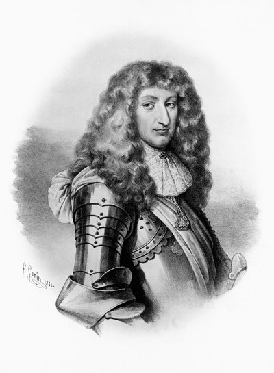 Portret van Karel Emanuel II, hertog van Savoye, gravure door Unbekannt Unbekannt