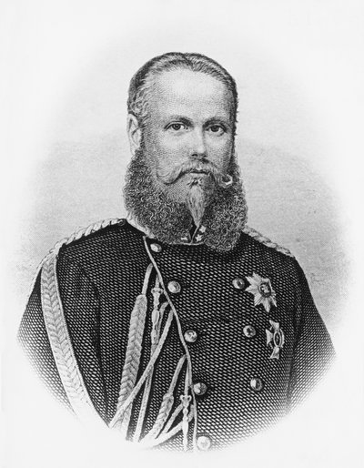 Portret van Karel I (1823-1891), Koning van Württemberg vanaf 1864, gravure door Unbekannt Unbekannt