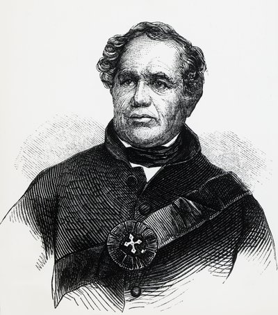 Portret van Eleazar Williams (1788-1858), Anglicaans predikant, beweerde frauduleus de verloren Dauphin van Frankrijk te zijn, gravure door Unbekannt Unbekannt