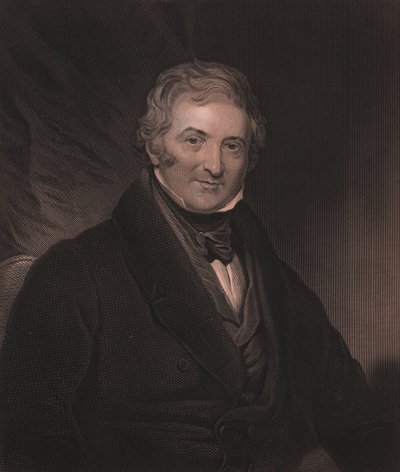 Portret van Engelse toneelschrijver Thomas Morton (1764-1838), gravure door W Hunt naar schilderij van Martin Archer Shee, 23x32 cm, Virtue and Co Uitgever, Londen, circa 1860 door Unbekannt Unbekannt