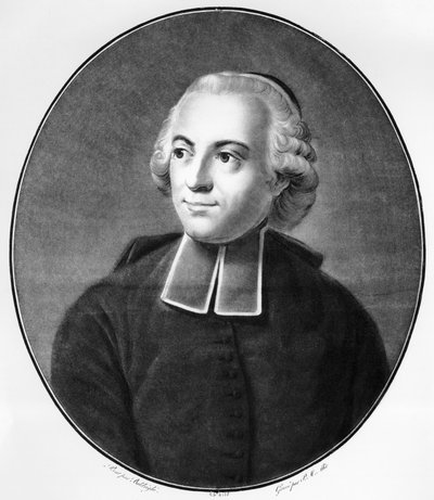 Portret van Etienne Bonnot de Condillac, Franse econoom, filosoof en epistemoloog, gravure door Unbekannt Unbekannt