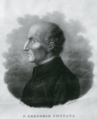 Portret van Gregorio Fontana (1735-1803), Italiaans wiskundige, gravure door Unbekannt Unbekannt