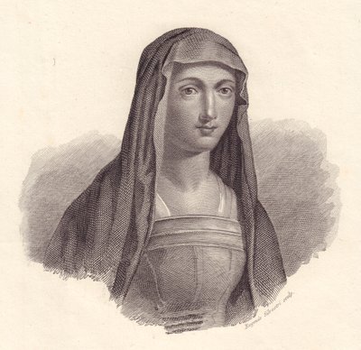Portret van Italiaanse beeldhouwer Properzia de