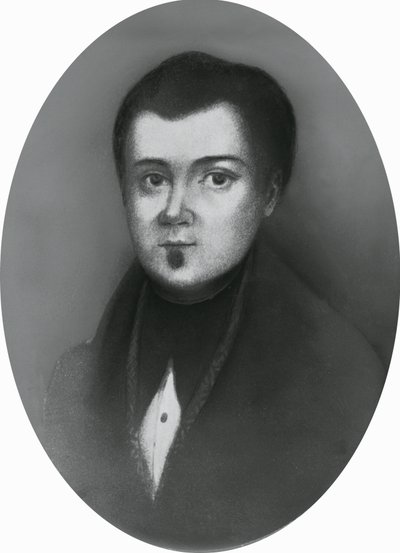 Portret van Jacopo Ruffini (1805-1833), Italiaanse arts en patriot, gravure door Unbekannt Unbekannt