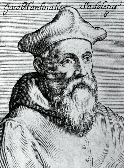 Portret van Jacopo Sadoleto (1477-1547), Italiaanse humanist, katholieke bisschop en kardinaal, gravure uit Illustrissimorum, omnique virtutis, et scientiarum laude praestantissimoru virorum icones, door Claudius Pernetus door Unbekannt Unbekannt