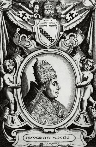 Portret van paus Innocentius VIII (Giovanni Battista Cybo) door Unbekannt Unbekannt