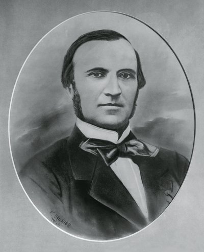 Portret van Severino Grattoni (1815-1876), Italiaanse architect en ingenieur, gravure door Unbekannt Unbekannt