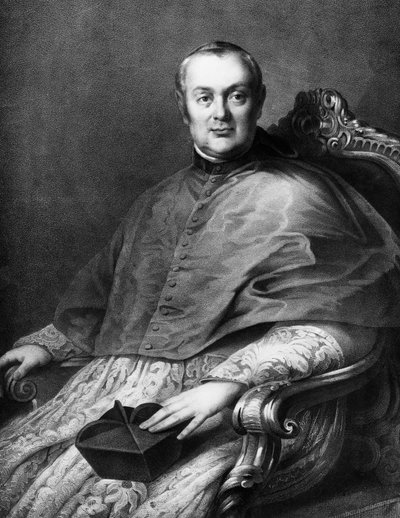 Portret van Tommaso Bernetti, Italiaanse kardinaal, lithografie door Unbekannt Unbekannt