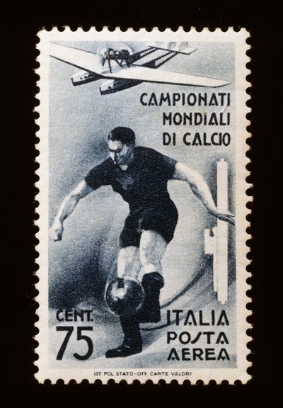 Postzegel voor WK 1934, 75-cent luchtpostzegel, Italië, 20e eeuw door Unbekannt Unbekannt