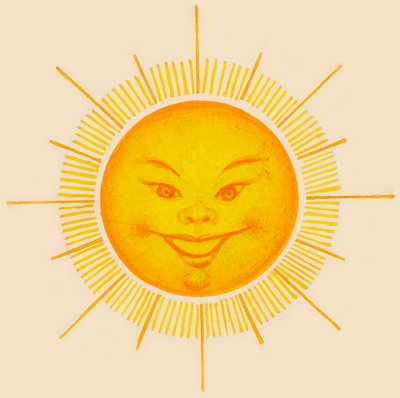 Lachende zon, tekening door Unbekannt Unbekannt
