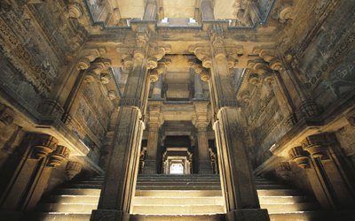 Trap naar Dada Hari Baoli stepwell door Unbekannt Unbekannt