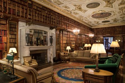 De Bibliotheek, Chatsworth House, Derbyshire door Unbekannt Unbekannt