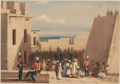 Ghuznee. Gevangenen onder escorte van de 19e Bombay Native Infantry door Lieutenant Thomas (after) Wingate