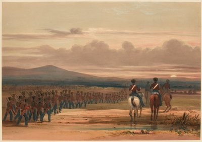De mars door de moerassige woestijn door Lieutenant Thomas (after) Wingate