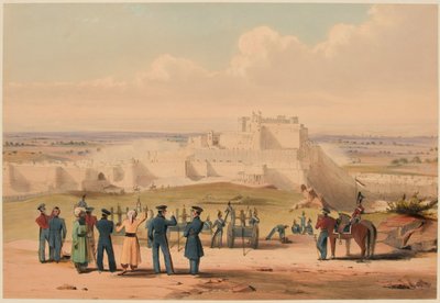 De bestorming van Ghuznee. Bevelhebber en staf, 23 juli 1839 door Lieutenant Thomas (after) Wingate