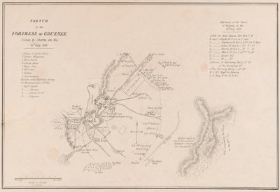 Schets van het fort van Ghuznee. Stormenderhand ingenomen op 23 juli 1839 door Lieutenant Thomas Wingate