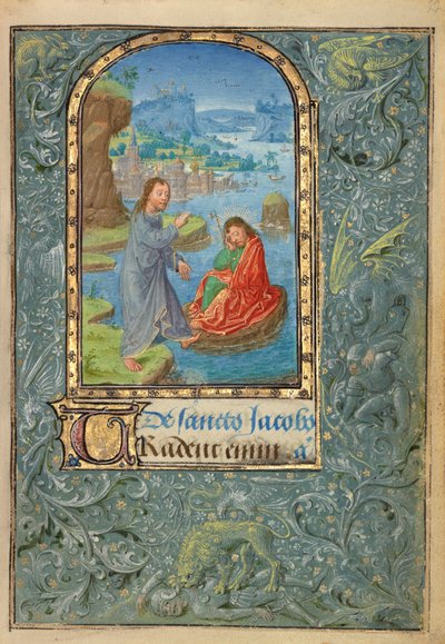Ms. 37 (89.ML.35), fol. 22 Christus verschijnt aan Sint Jacobus de Meerdere door Lieven van Lathem