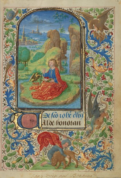 Johannes op Patmos door Lieven van Lathem