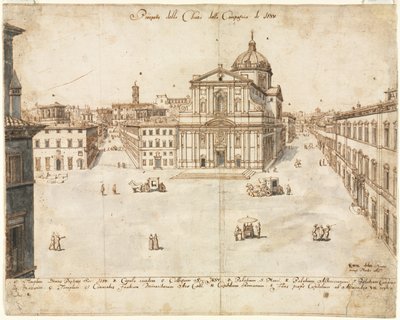 Achttien uitzichten van Rome: De kerk van de Gesù door Lievin Cruyl