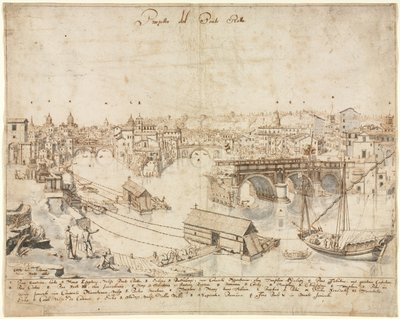 Achttien Zichten op Rome: De Ponte Rotto door Lievin Cruyl