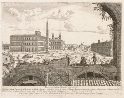 S. Giovanni in Laterano uit "Prospectus Locurum Urbis Romae Insign[ium]" door Lievin Cruyl